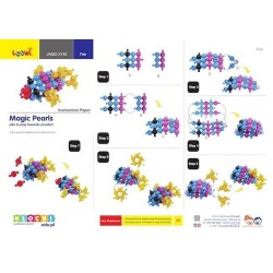 Komplet małych klocków konstrukcyjnych w plastikowej skrzyni - 525 el. LOOWI