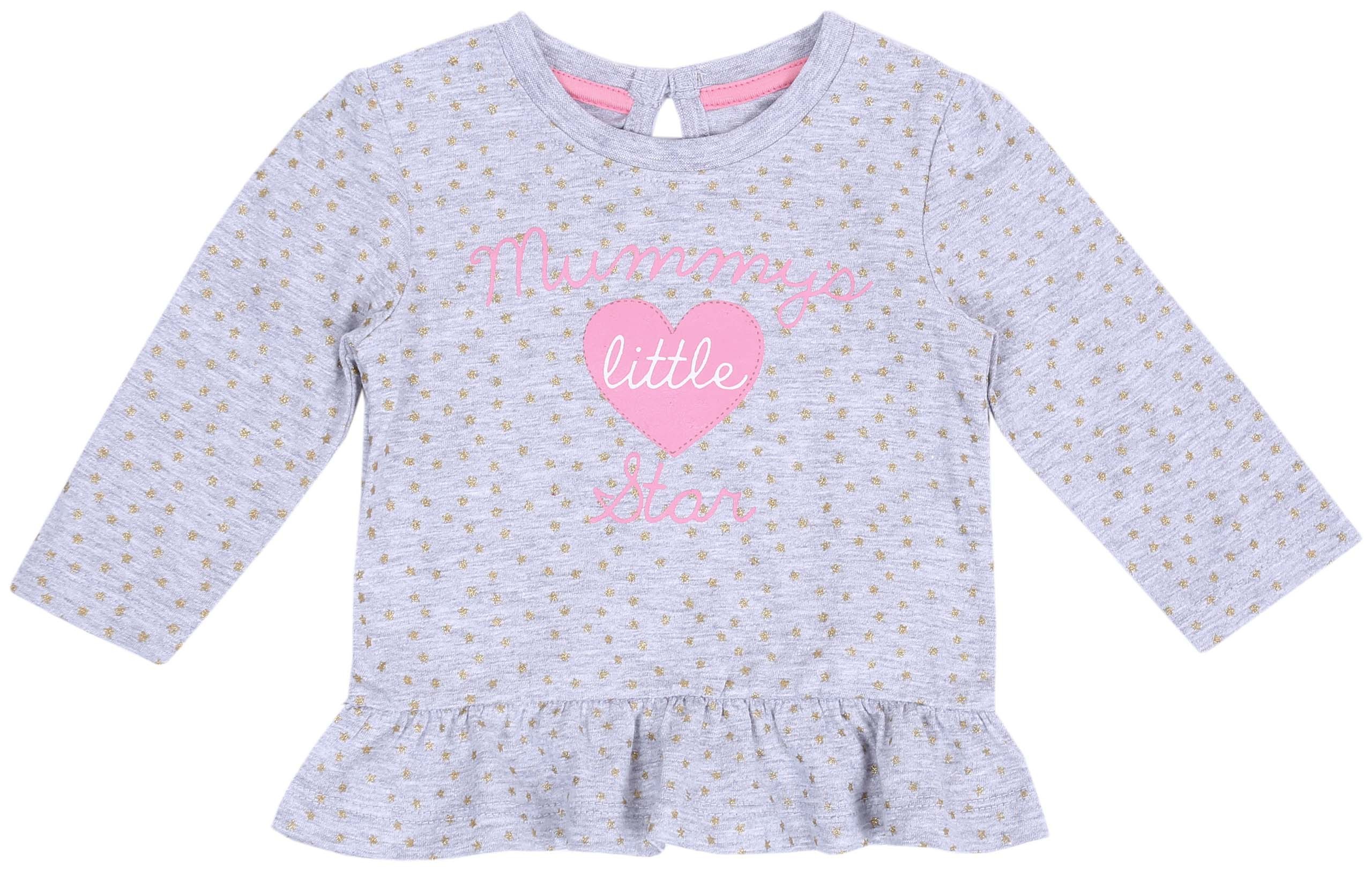 Szara bluzka w gwiazdki