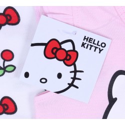 2 x Różowo-biała bluzeczka Hello Kitty