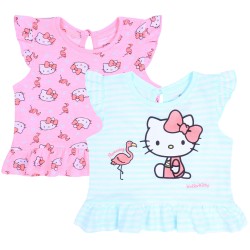 2x Różowo-miętowa koszulka, t-shirt Hello Kitty