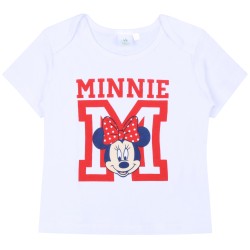 Biały T-shirt niemowlęcy Myszka Minnie