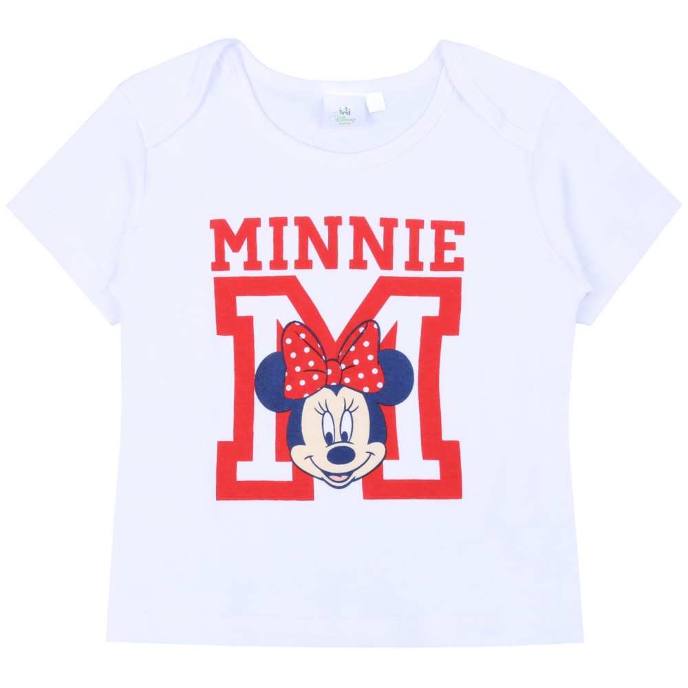 Biały T-shirt niemowlęcy Myszka Minnie