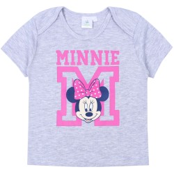 Szary melanżowy T-shirt niemowlęcy Myszka Minnie