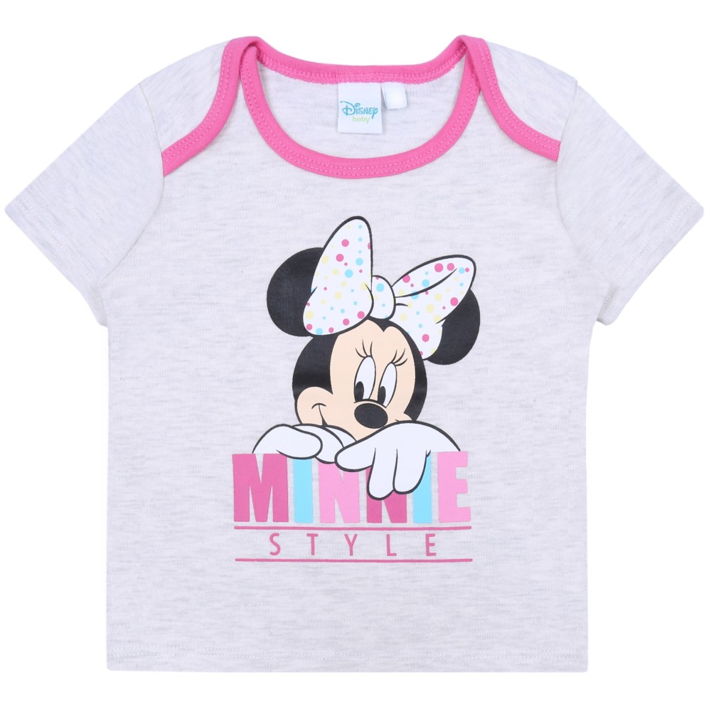 Szara koszulka, t-shirt niemowlęcy Minnie DISNEY