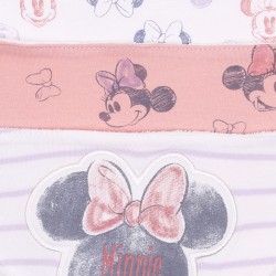 3x Różowo-biały śliniak Myszka Minnie DISNEY