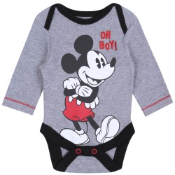 Ciemnoszare body + spodnie + śliniak Myszka Mickey Disney