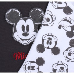 Szare ogrodniczki + body Myszka Mickey DISNEY