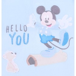 Niebieskie, polarowe śpioszki niemowlęce Myszka Mickey