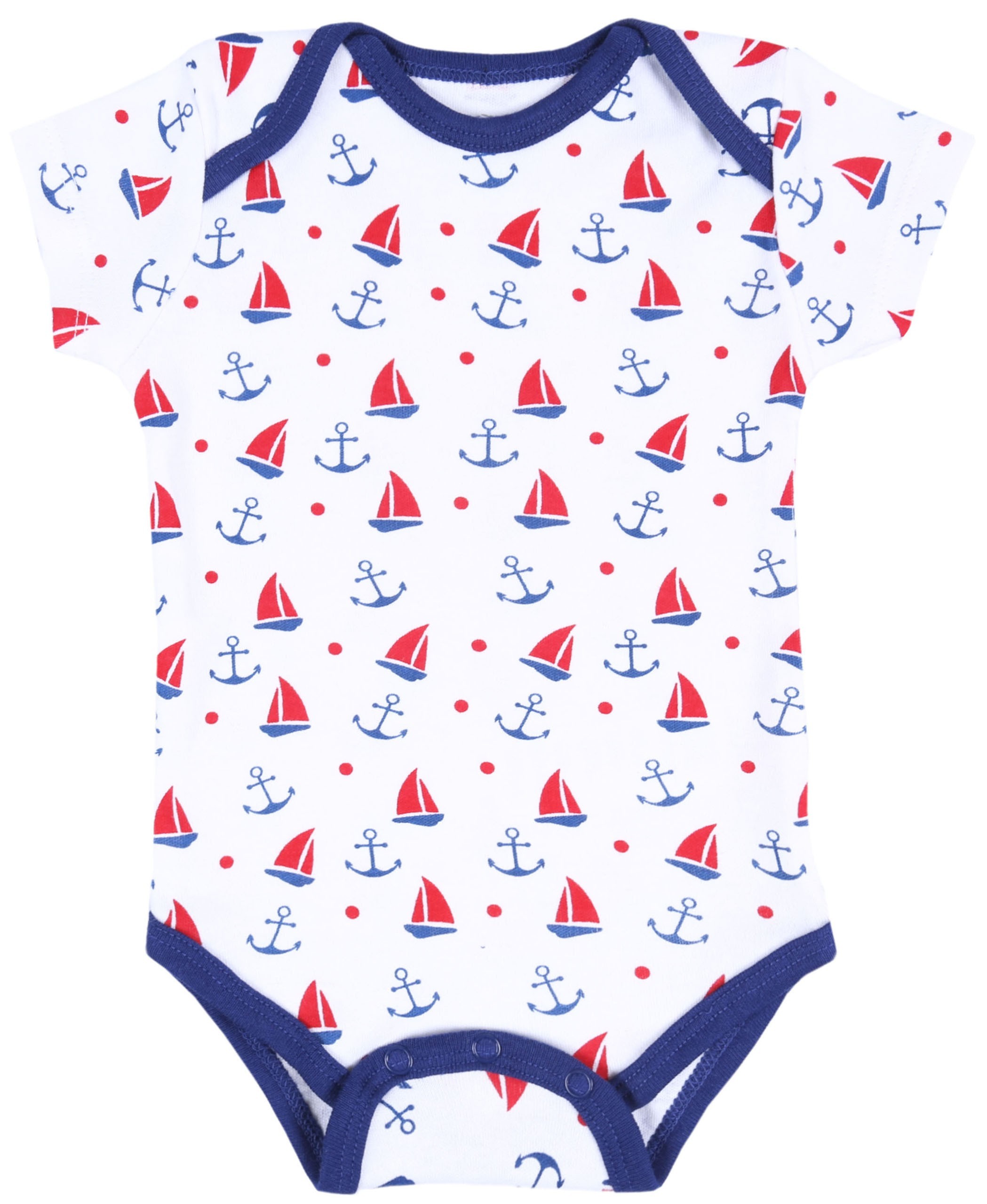 Biało-granatowe body w...