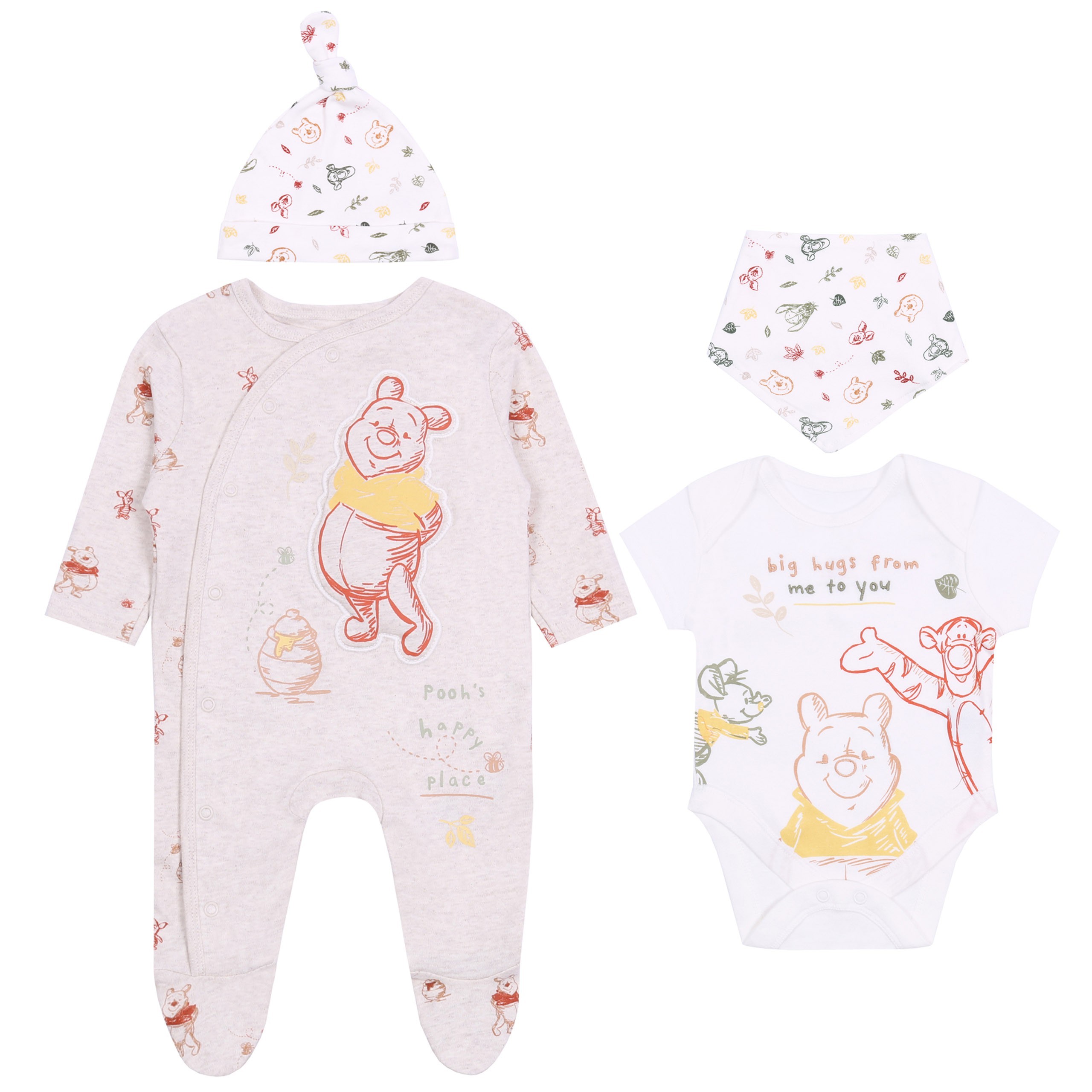 Beżowy komplet niemowlęcy...