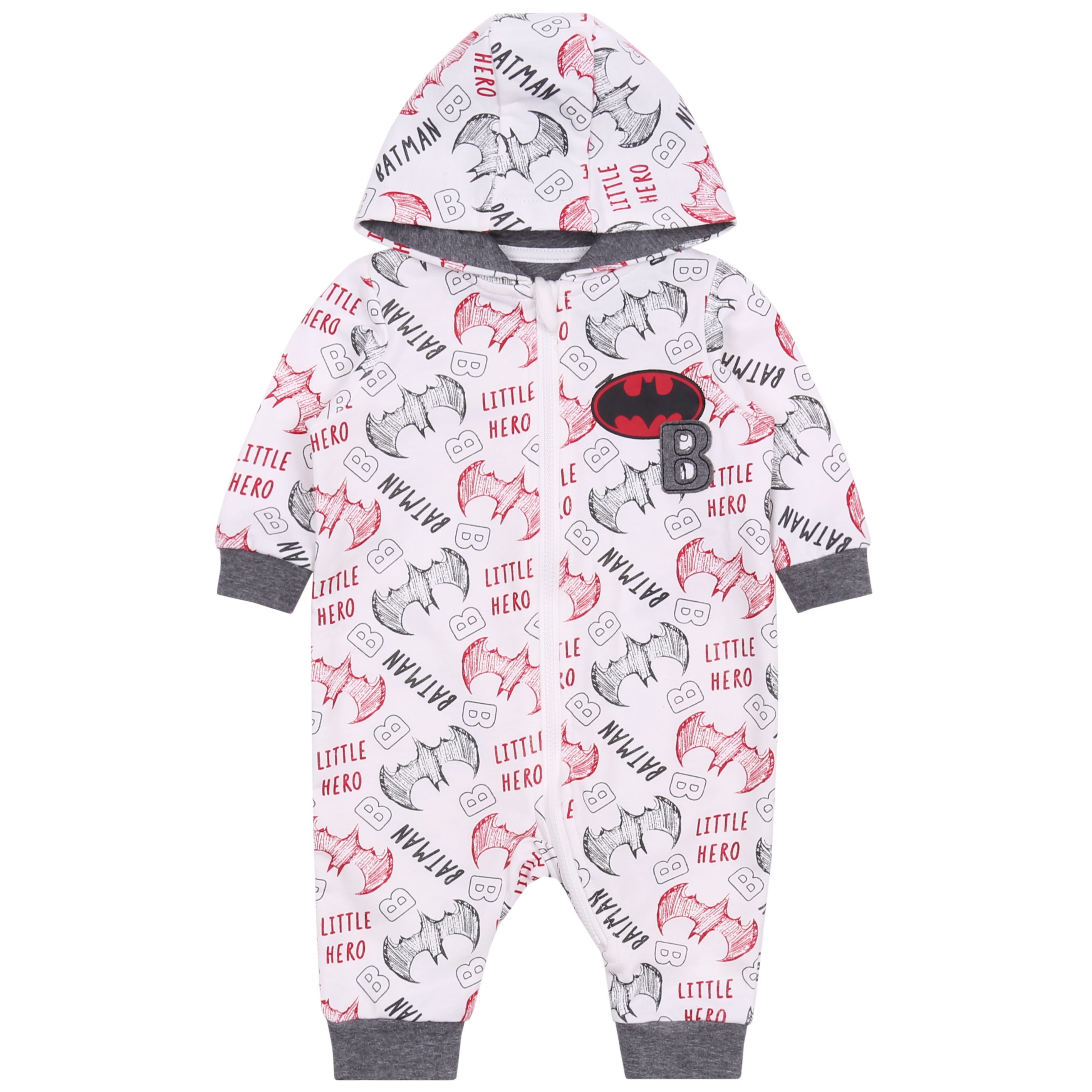 Biały, niemowlęcy rampers z...