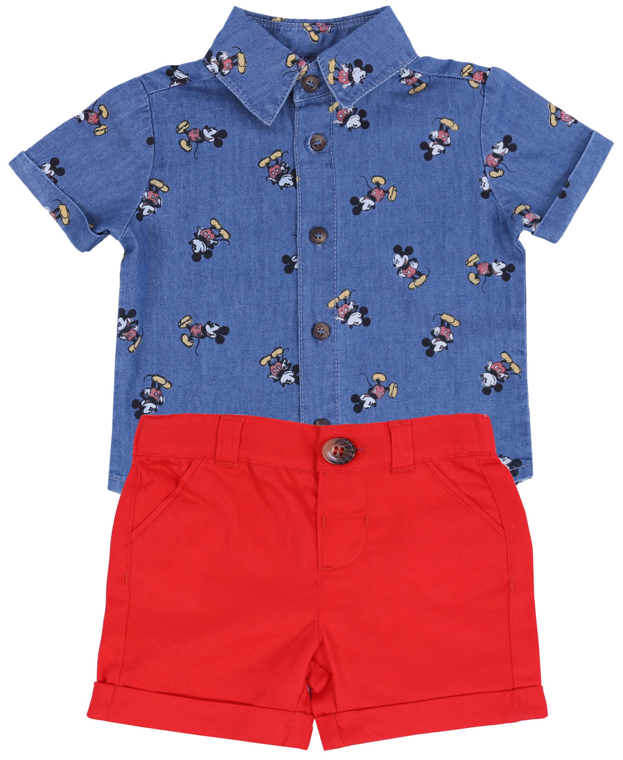 Koszula + czerwone spodenki...