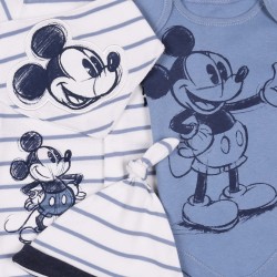 Niebiesko-biały zestaw chłopięcy w paski Myszka Mickey DISNEY, certyfikat OEKO-TEX