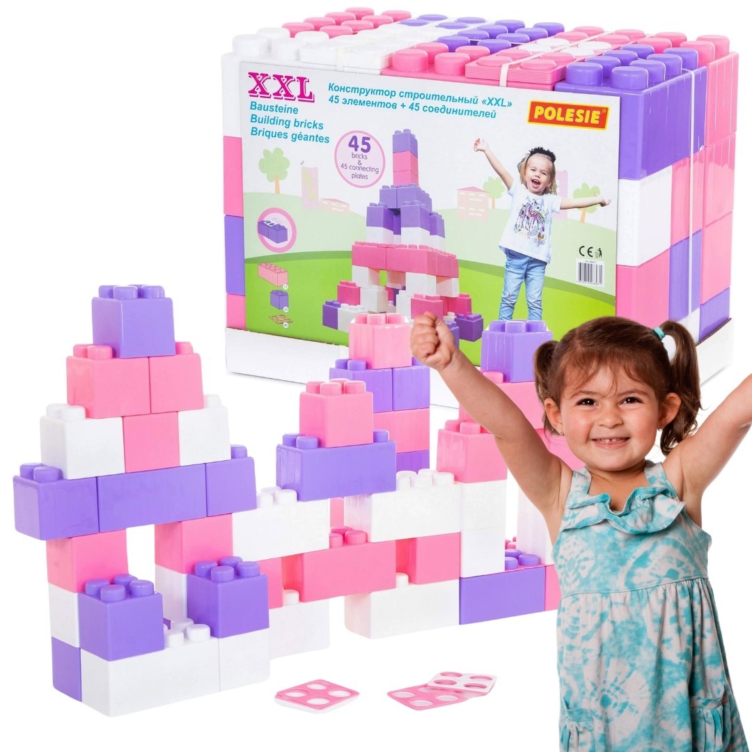 Różowe klocki budowniczy...