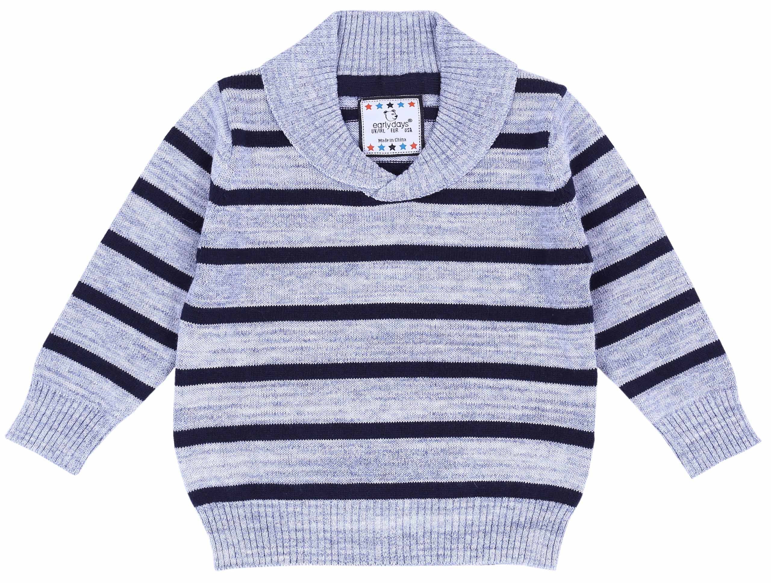 Szaro-granatowy sweterek