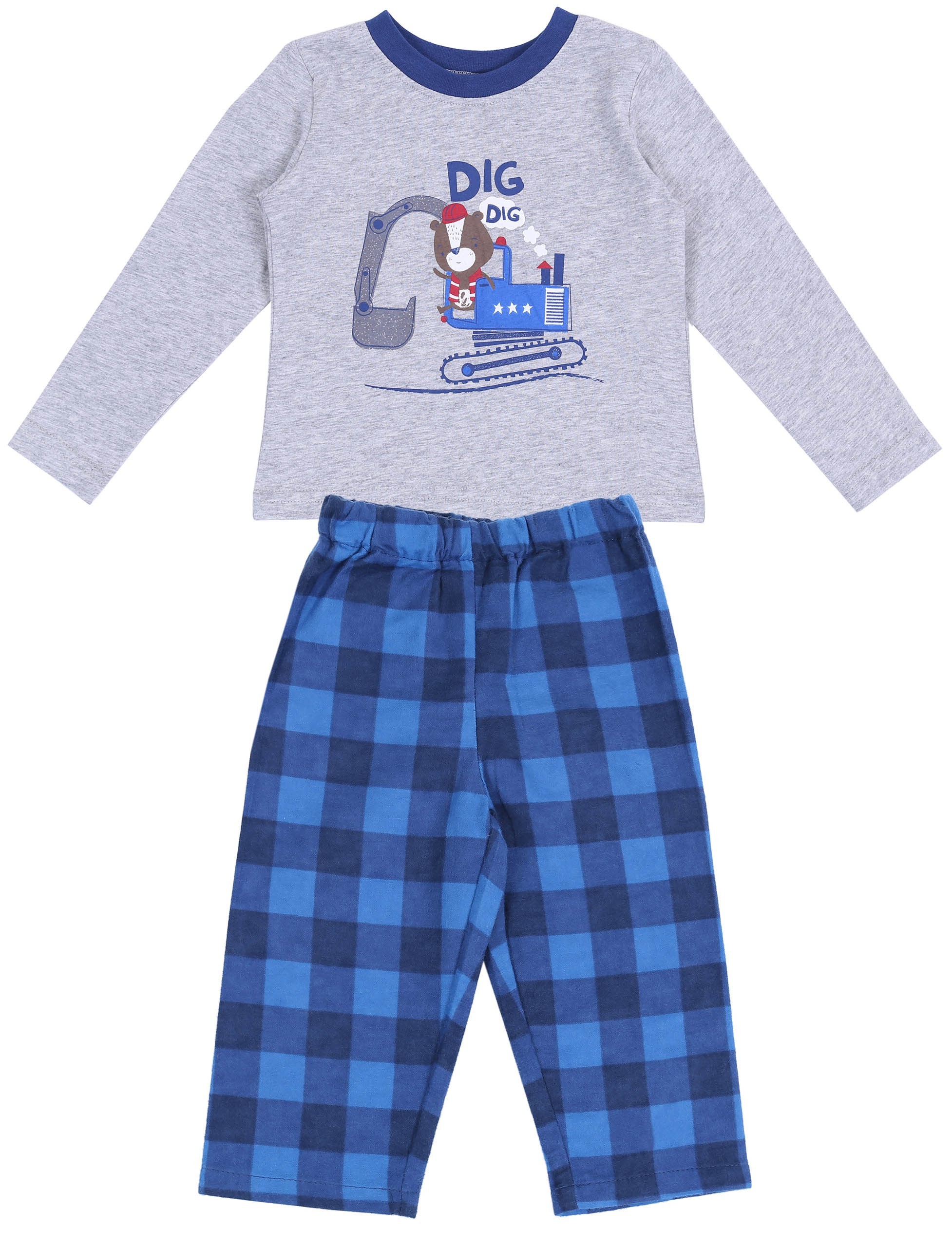 Szaro-niebieska piżama w...