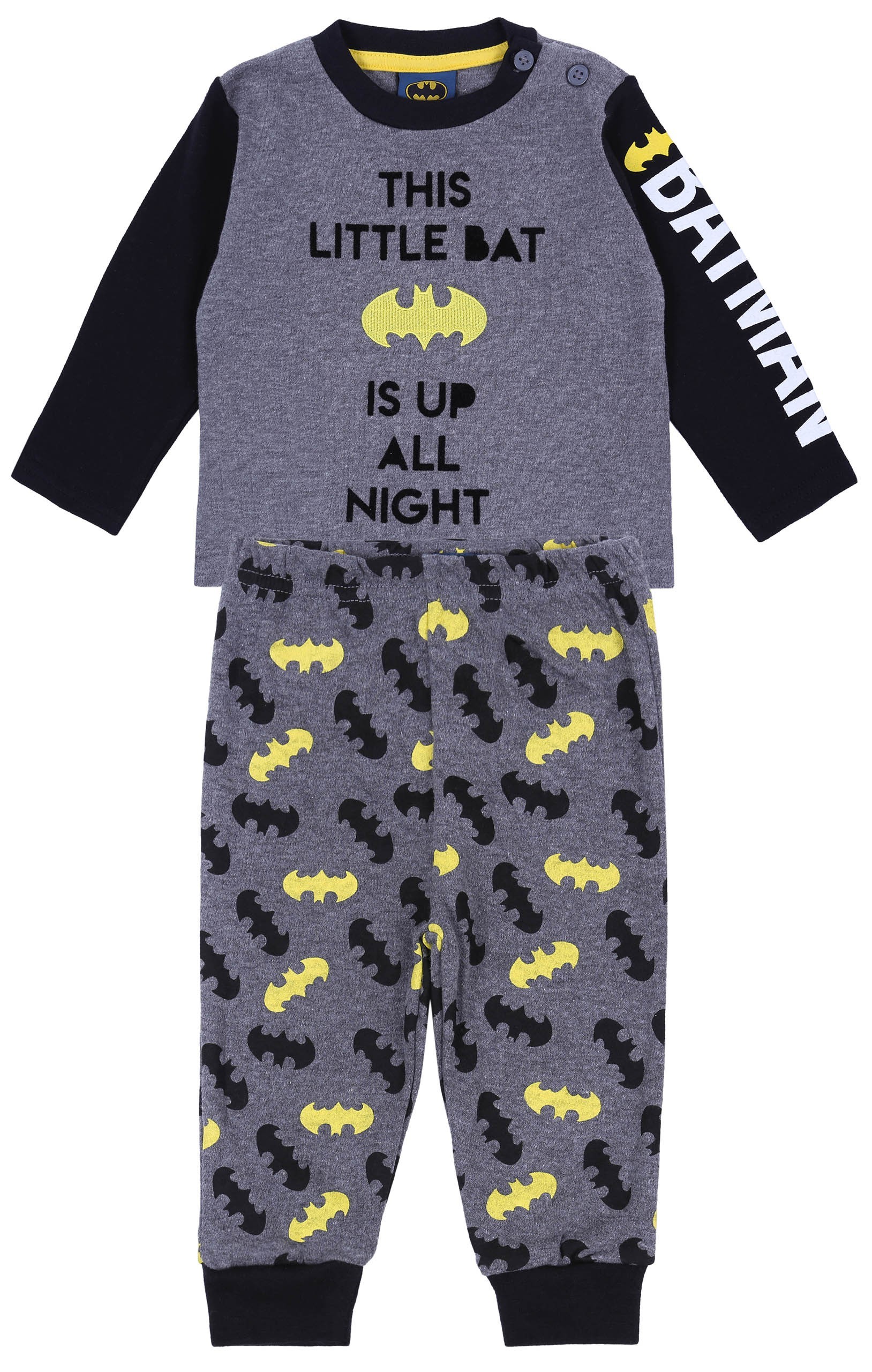 Szara piżama BATMAN DC Comics.