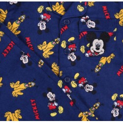 Disney Myszka Mickey piżama dwuczęściowa, flanelowa, granatowa