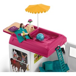 Schleich Horse Club - Samochód do transportu koni, transporter koni + akcesoria 5+