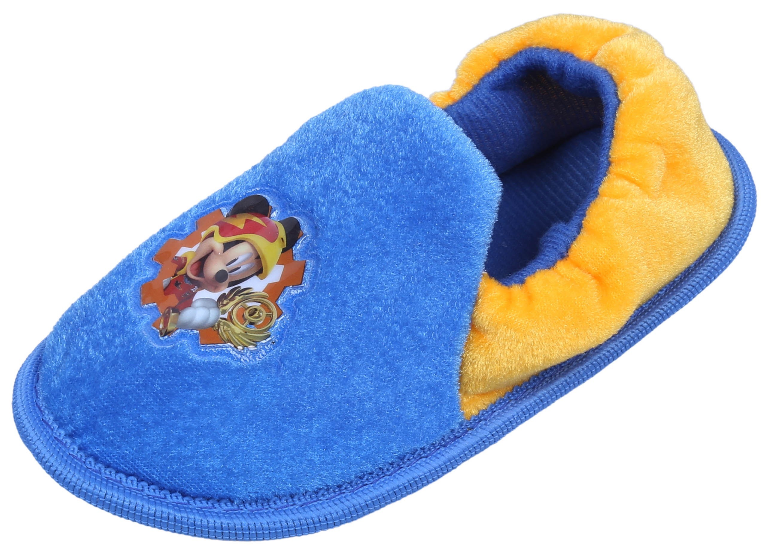 Niebiesko-żółte kapcie z...