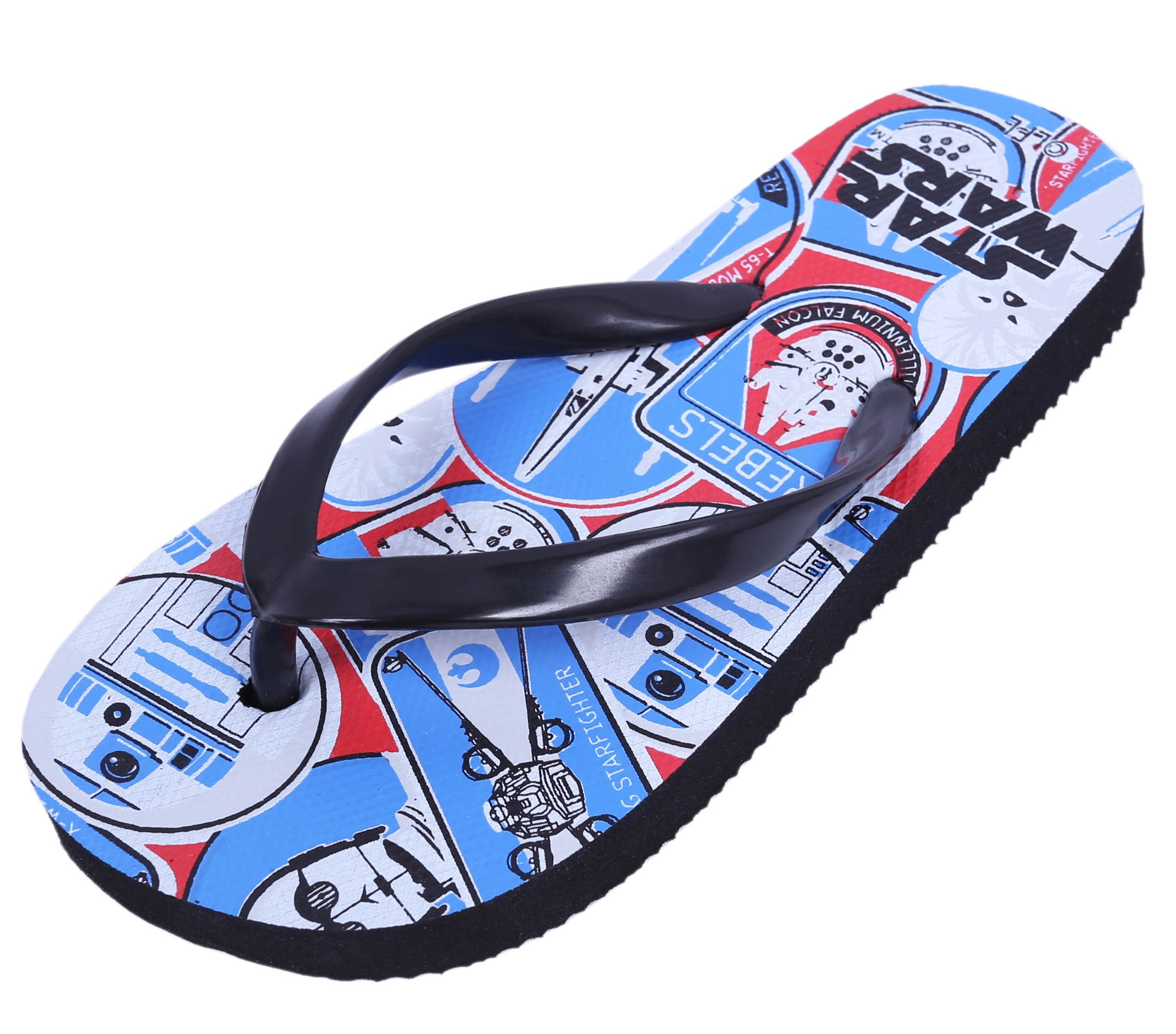 Czarno-niebieskie japonki...