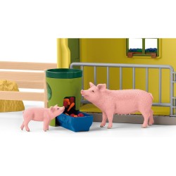 Schleich Farm World - Duża stodoła ze zwierzętami i akcesoriami, zestaw figurek 3+