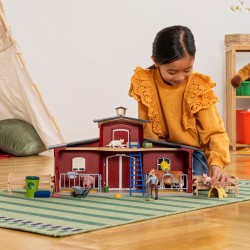 Schleich Farm World - Duża stodoła ze zwierzętami i akcesoriami, zestaw figurek 3+