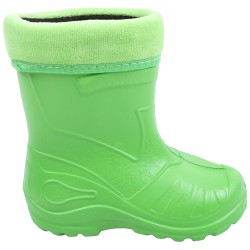 Hellgrüne, gefütterte Kinder-Gummistiefel KOLMAX