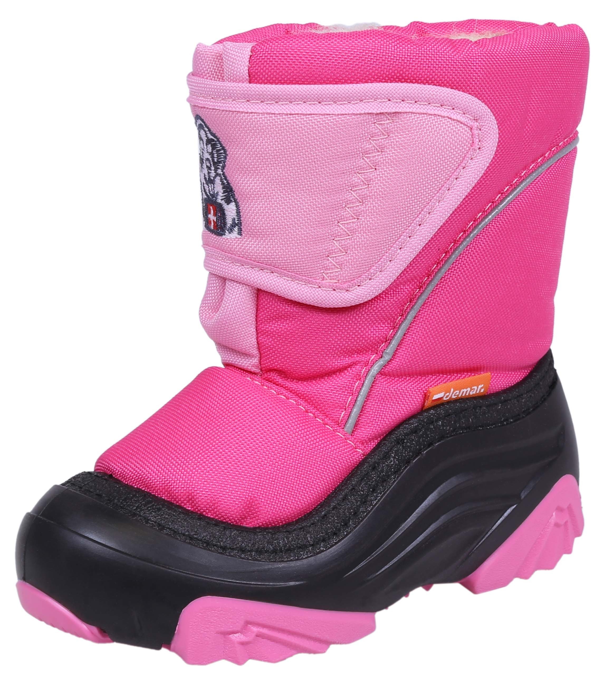 Różowe, ocieplane śniegowce...