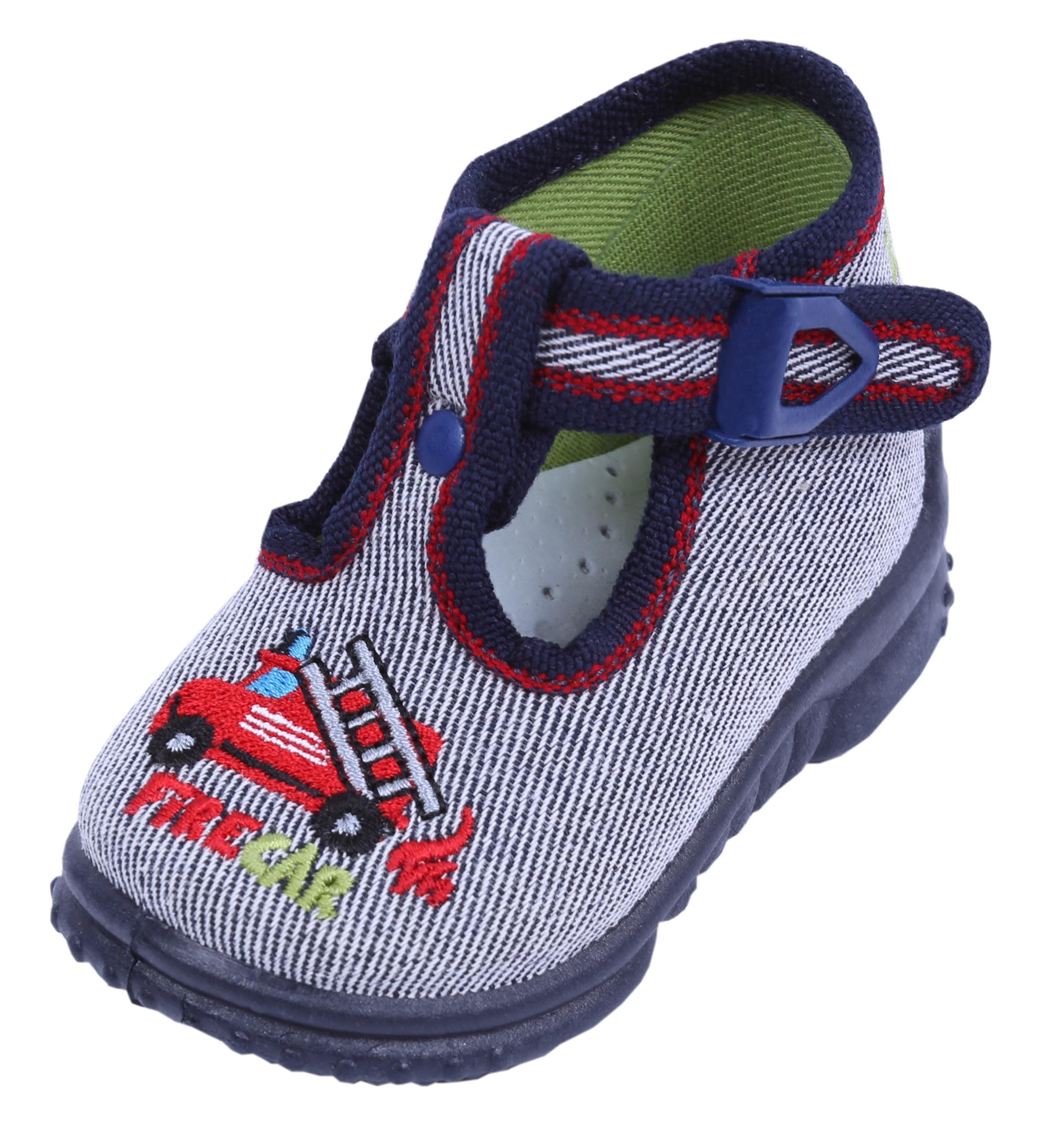 Granatowo-białe kapcie...