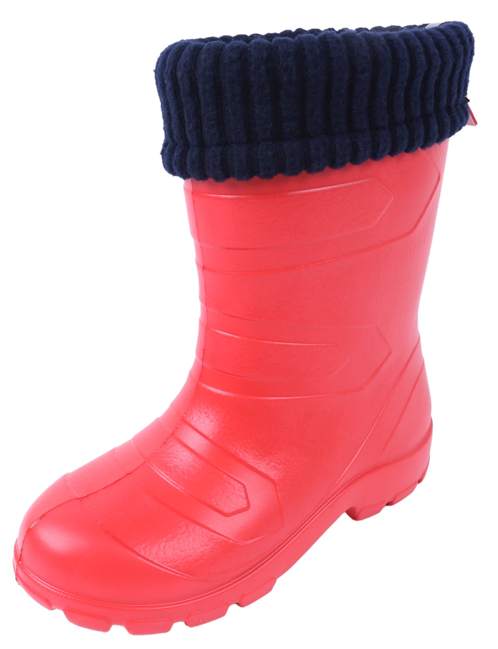 Czerwono-granatowe kalosze...