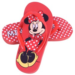 Czerwone japonki w białe groszki Minnie Disney