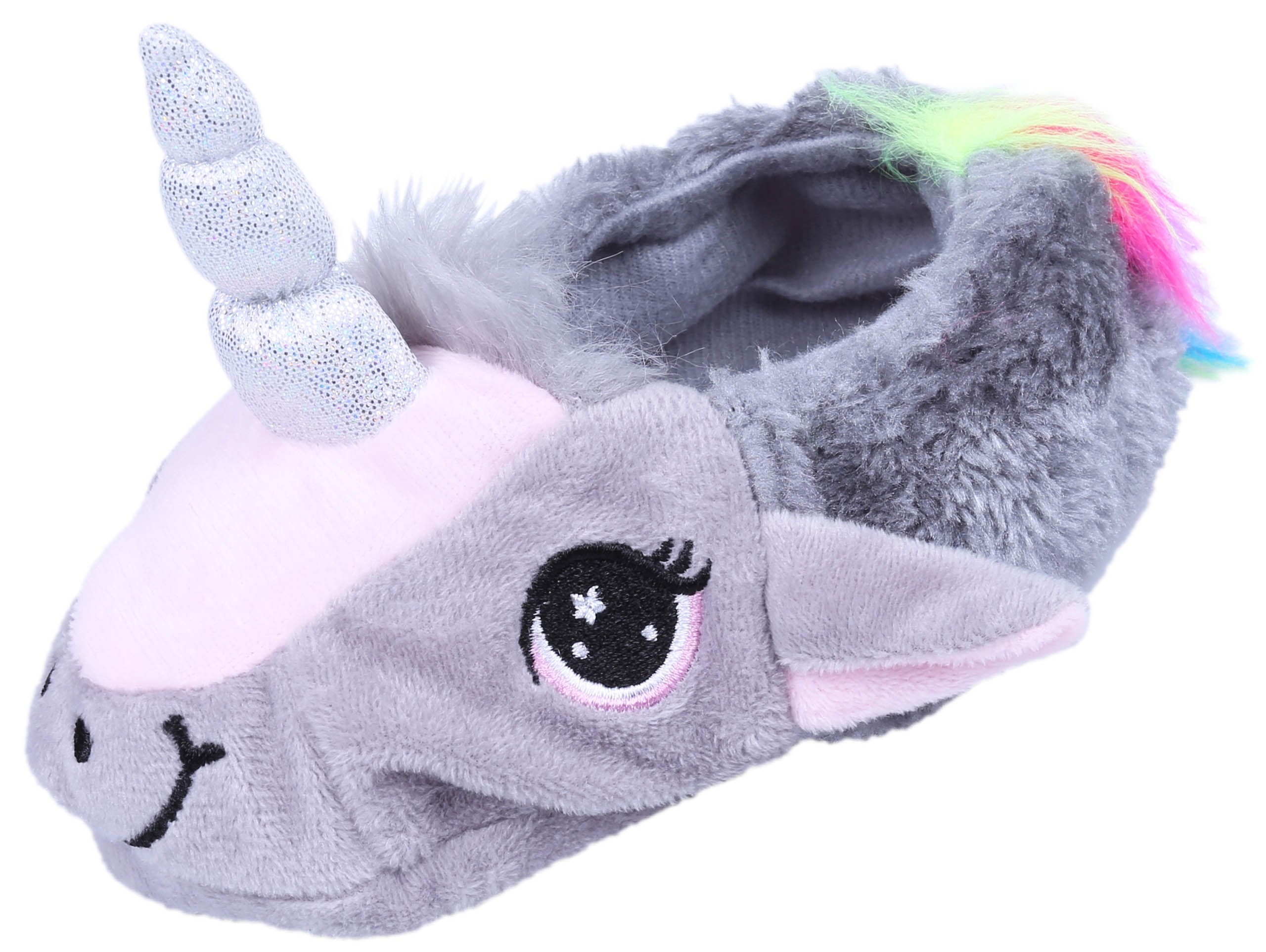 Szare, dziecięce kapcie z...