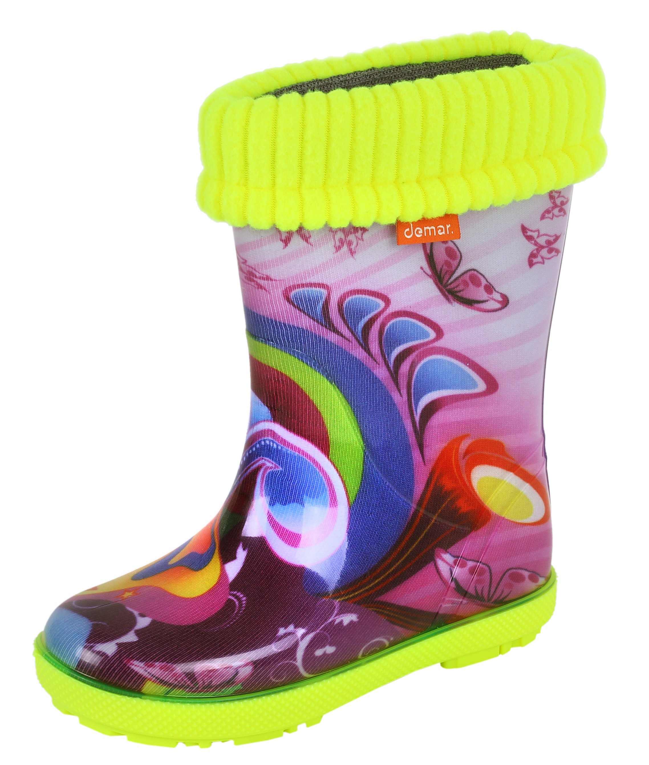 Kolorowe, ocieplane kalosze...