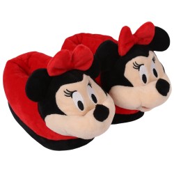 DISNEY Myszka Minnie - Miękkie, ciepłe wsuwane kapcie/papcie dla dziewczynek 3D