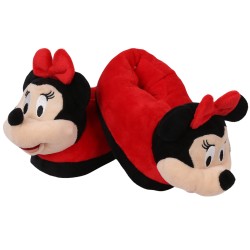 DISNEY Myszka Minnie - Miękkie, ciepłe wsuwane kapcie/papcie dla dziewczynek 3D