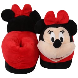 DISNEY Myszka Minnie - Miękkie, ciepłe wsuwane kapcie/papcie dla dziewczynek 3D