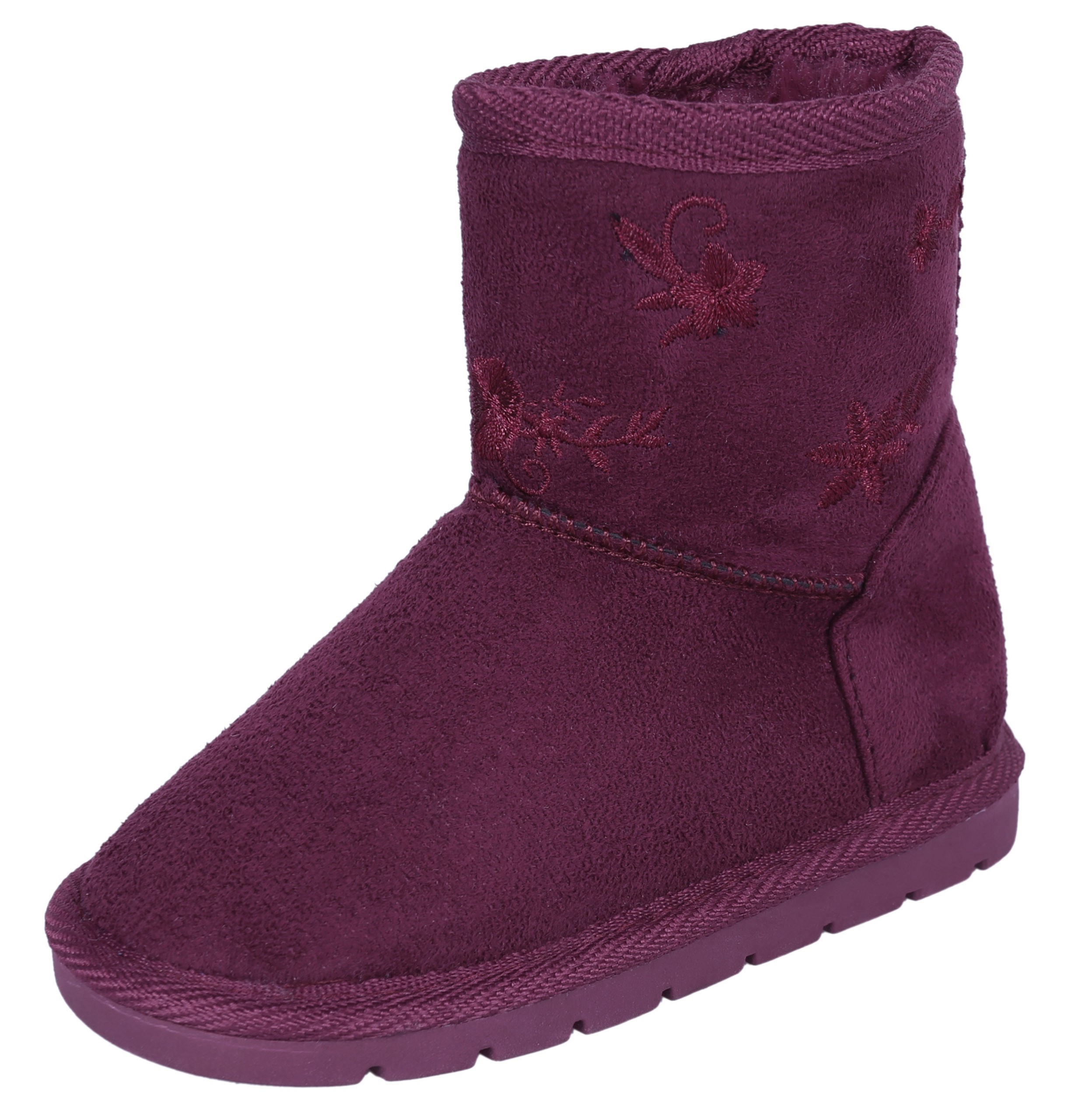 Bordowe eskimoski w kwiatki