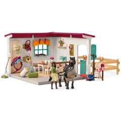 Schleich Horse Club - Siodlarnia, pomieszczenie dla stajennego, figurki dla dzieci 5+