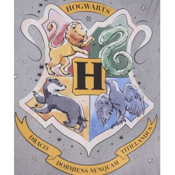 Szary zestaw pościeli 230x220cm Hogwart Harry Potter, certyfikat OEKO-TEX