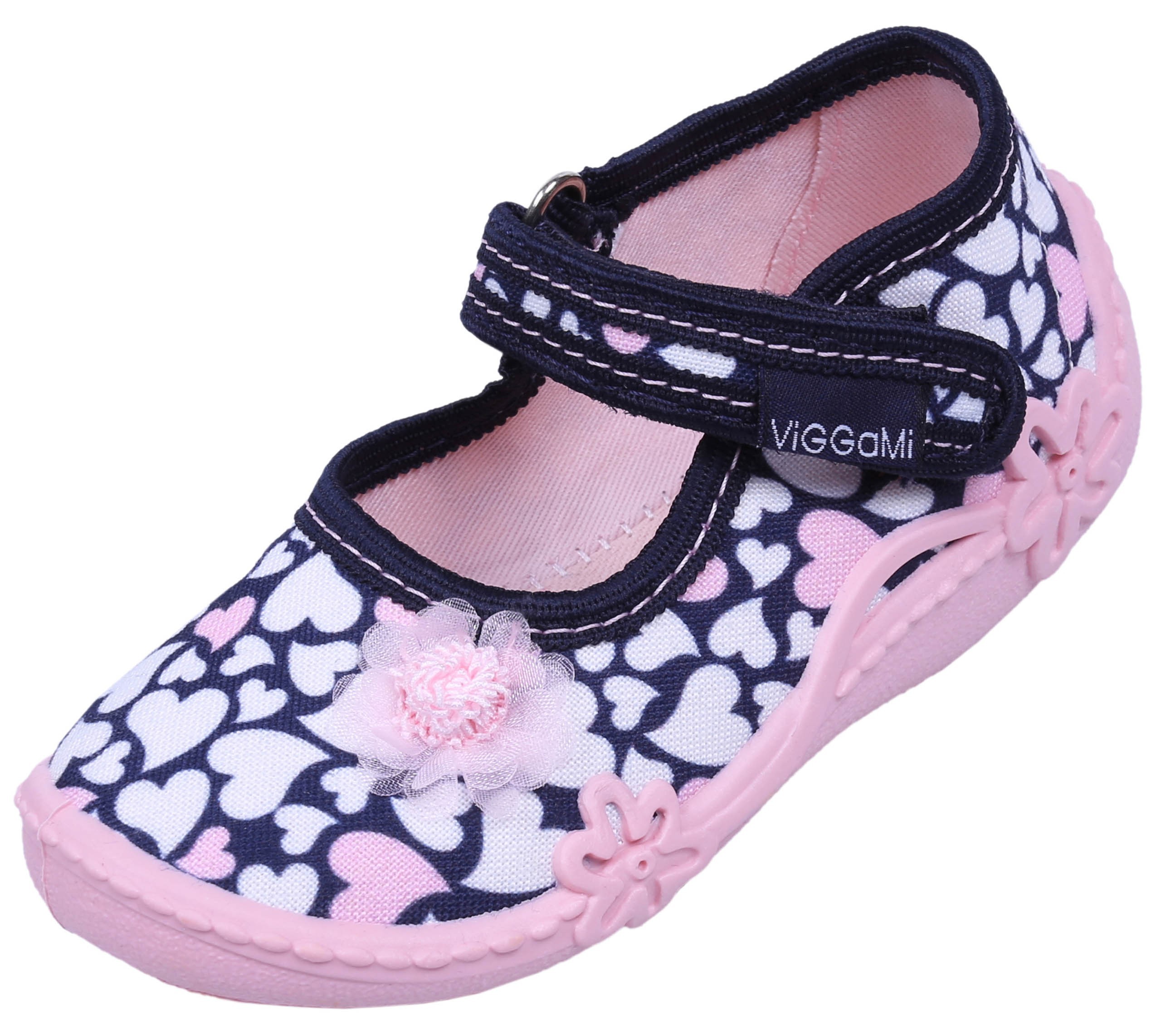 Granatowo-różowe buciki,...