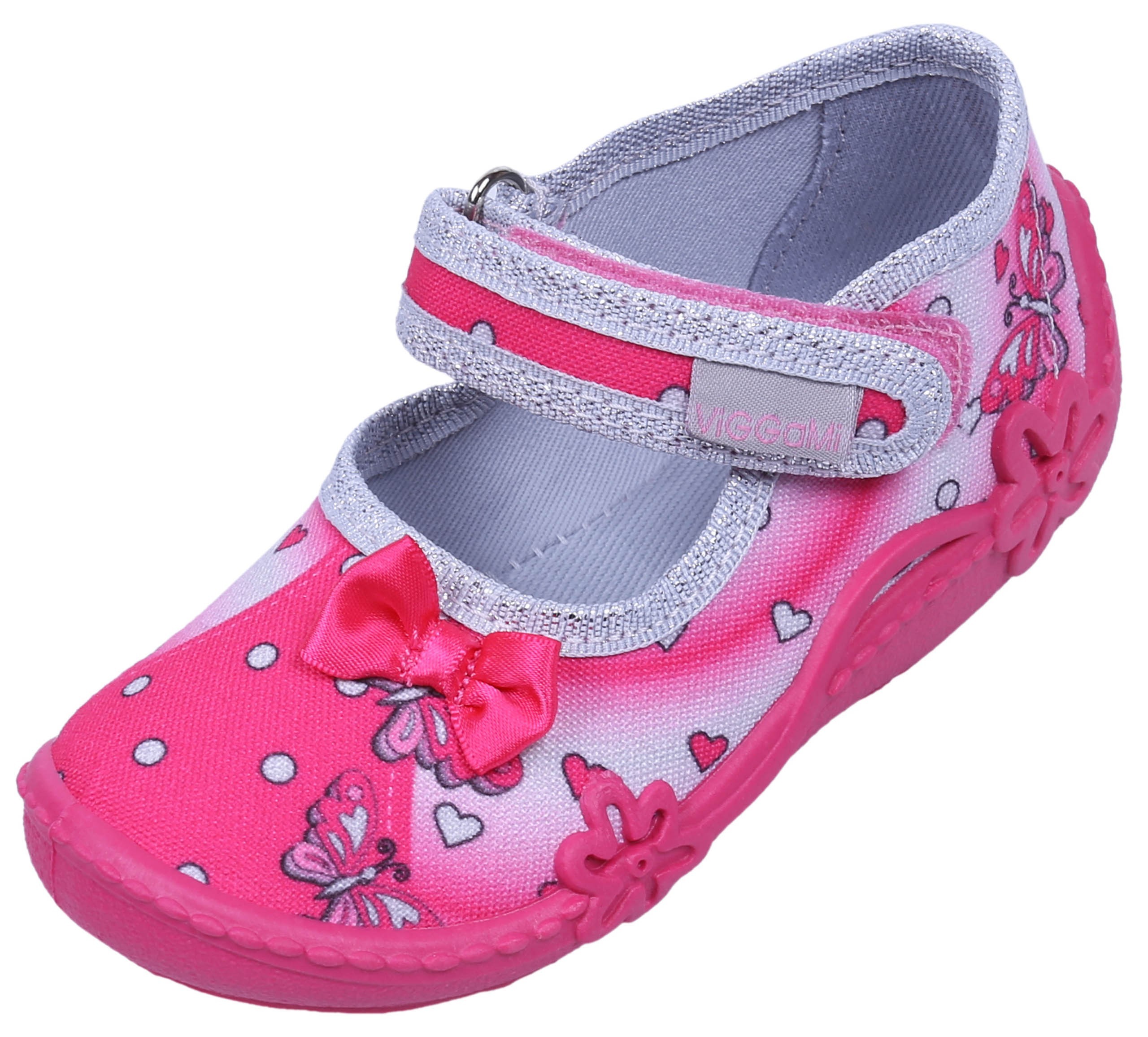 Różowo-srebrne buciki,...