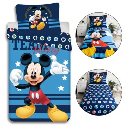 DISNEY Myszka Mickey bawełniana pościel dla dzieci 140cm x 200cm OEKO-TEX