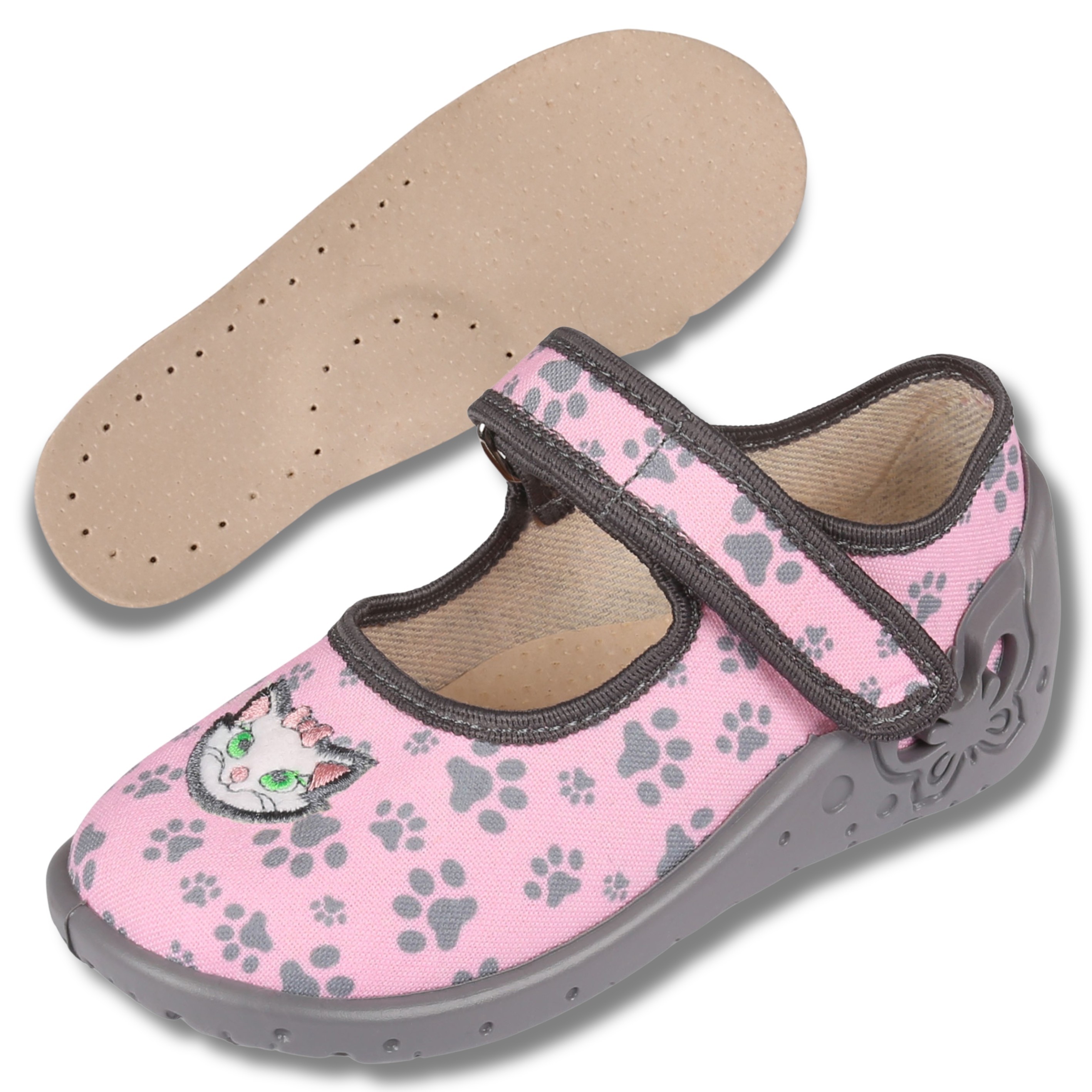 Różowe kapcie dziecięce...