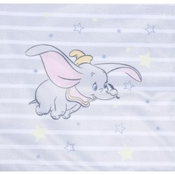 Beżowy, cienki koc w paseczki, niemowlęcy Dumbo Disney