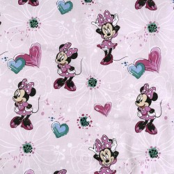 Disney Myszka Minnie Różowy komplet pościeli, bawełniana pościel na zamek 160x200 cm, Oeko-Tex