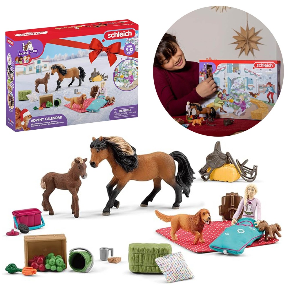 Schleich Horse Club - Kalendarz adwentowy dla dzieci , zestaw figurek 5+