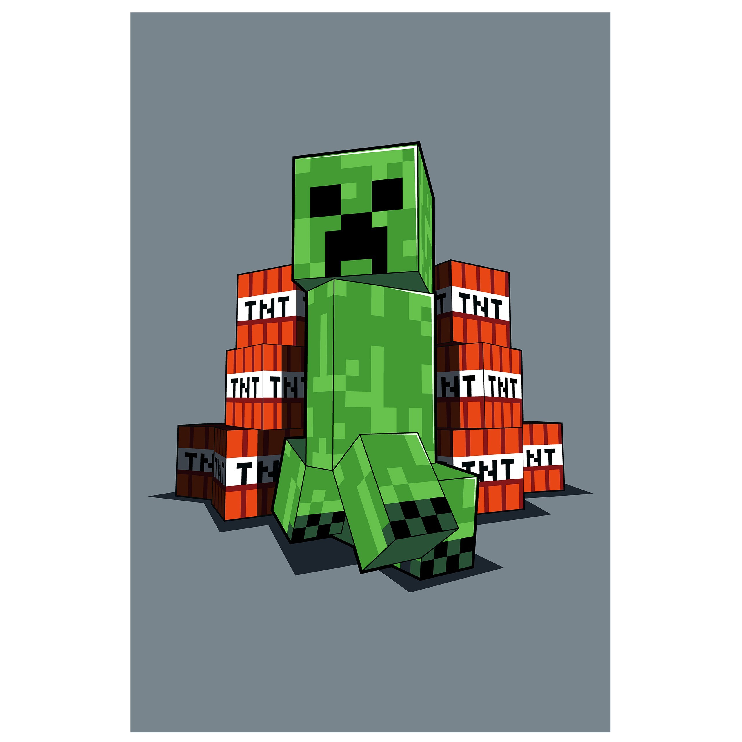 Minecraft Szara narzuta/koc...