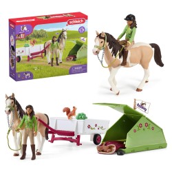 Schleich Horse Club - Sarah i wycieczka kempingowa, figurki dla dzieci 5+