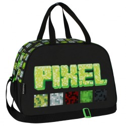 Pixel Game Chłopięca, pojemna torba gimnastyczna/podróżna na ramię 39x16x27cm